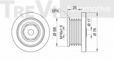 TREVI AUTOMOTIVE ap1049 -  Механизм свободного хода генератора